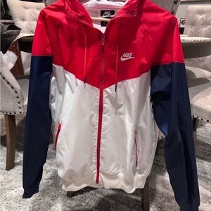 Nike White and Red Jacket